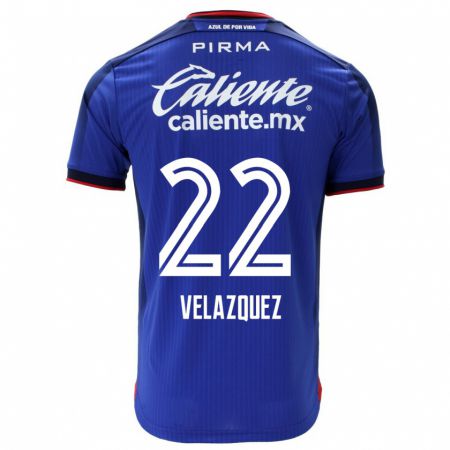 Kandiny Kinder Hireri Velazquez #22 Blau Heimtrikot Trikot 2023/24 T-Shirt