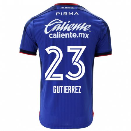 Kandiny Kinder Ivonne Gutierrez #23 Blau Heimtrikot Trikot 2023/24 T-Shirt