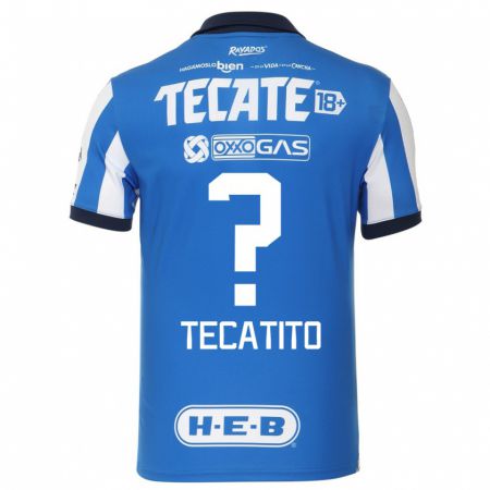 Kandiny Kinder Tecatito #0 Blau Weiss Heimtrikot Trikot 2023/24 T-Shirt