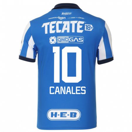 Kandiny Kinder Sergio Canales #10 Blau Weiss Heimtrikot Trikot 2023/24 T-Shirt