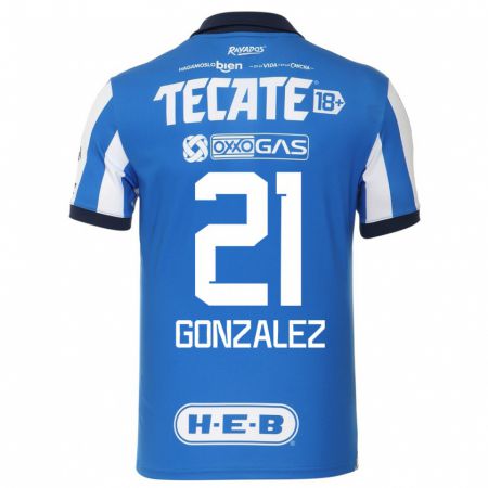 Kandiny Kinder Arturo González #21 Blau Weiss Heimtrikot Trikot 2023/24 T-Shirt