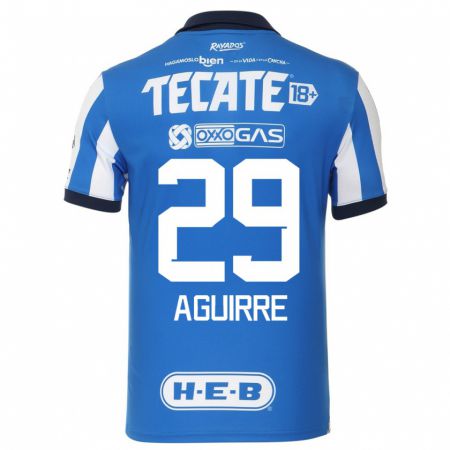 Kandiny Kinder Rodrigo Aguirre #29 Blau Weiss Heimtrikot Trikot 2023/24 T-Shirt