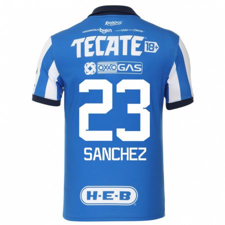 Kandiny Kinder Gustavo Sanchez #23 Blau Weiss Heimtrikot Trikot 2023/24 T-Shirt