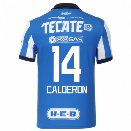 Kandiny Kinder Alejandra Calderon #14 Blau Weiss Heimtrikot Trikot 2023/24 T-Shirt
