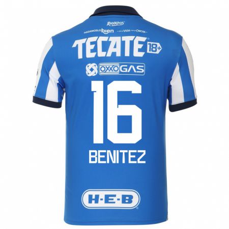 Kandiny Kinder Xanic Benitez #16 Blau Weiss Heimtrikot Trikot 2023/24 T-Shirt