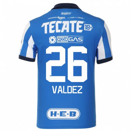 Kandiny Kinder Valeria Valdez #26 Blau Weiss Heimtrikot Trikot 2023/24 T-Shirt