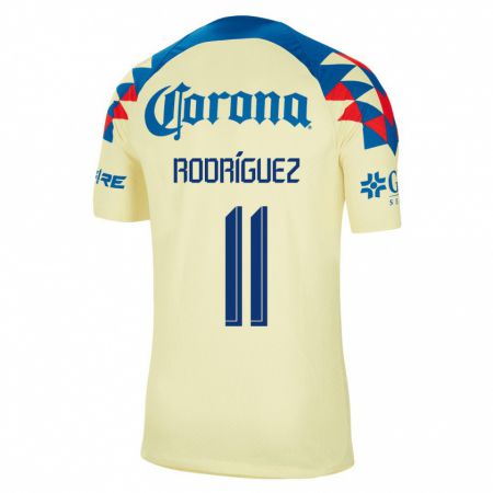Kandiny Kinder Jonathan Rodríguez #11 Gelb Heimtrikot Trikot 2023/24 T-Shirt