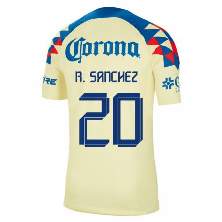 Kandiny Kinder Richard Sánchez #20 Gelb Heimtrikot Trikot 2023/24 T-Shirt