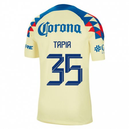 Kandiny Kinder Fernando Tapia #35 Gelb Heimtrikot Trikot 2023/24 T-Shirt
