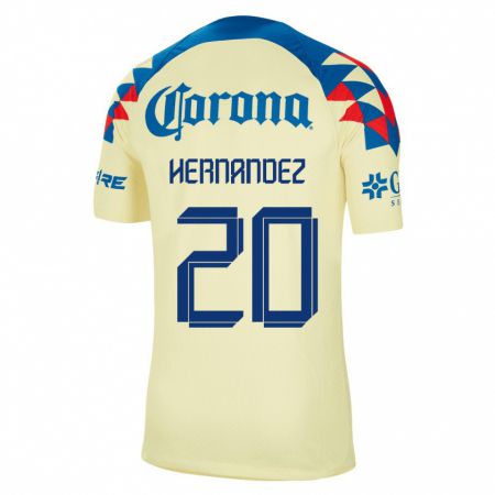 Kandiny Kinder Nicki Hernandez #20 Gelb Heimtrikot Trikot 2023/24 T-Shirt