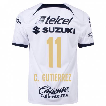 Kandiny Kinder Carlos Gutiérrez #11 Weiß Heimtrikot Trikot 2023/24 T-Shirt