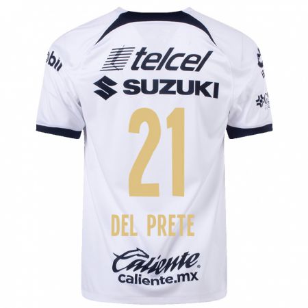 Kandiny Kinder Gustavo Del Prete #21 Weiß Heimtrikot Trikot 2023/24 T-Shirt