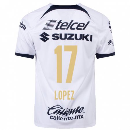 Kandiny Kinder Leonel Lopez #17 Weiß Heimtrikot Trikot 2023/24 T-Shirt