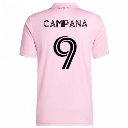 Kandiny Kinder Leonardo Campana #9 Rosa Heimtrikot Trikot 2023/24 T-Shirt