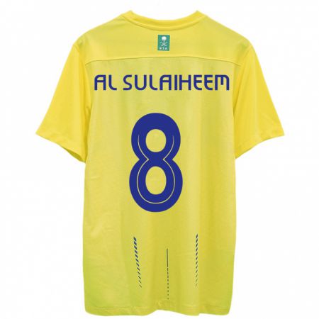 Kandiny Kinder Abdulmajeed Al-Sulaiheem #8 Gelb Heimtrikot Trikot 2023/24 T-Shirt