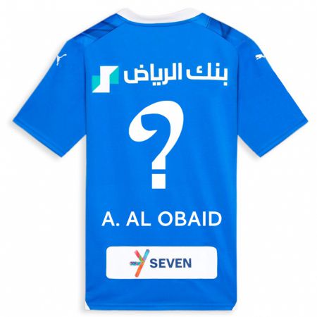 Kandiny Kinder Abdulrahman Al-Obaid #0 Blau Heimtrikot Trikot 2023/24 T-Shirt