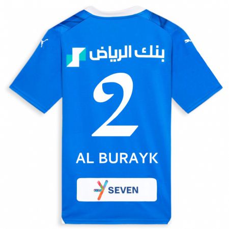 Kandiny Kinder Mohammed Al-Burayk #2 Blau Heimtrikot Trikot 2023/24 T-Shirt