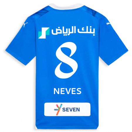 Kandiny Kinder Rúben Neves #8 Blau Heimtrikot Trikot 2023/24 T-Shirt