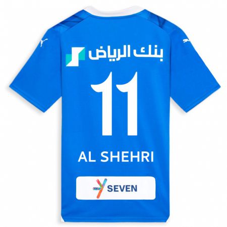 Kandiny Kinder Saleh Al-Shehri #11 Blau Heimtrikot Trikot 2023/24 T-Shirt