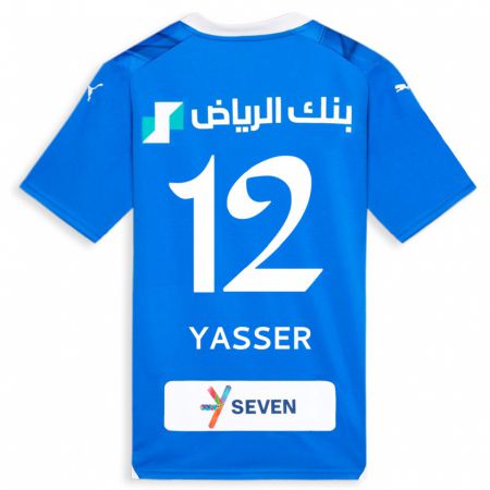 Kandiny Kinder Yasser Al-Shahrani #12 Blau Heimtrikot Trikot 2023/24 T-Shirt