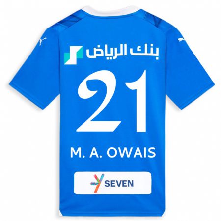 Kandiny Kinder Mohammed Al-Owais #21 Blau Heimtrikot Trikot 2023/24 T-Shirt