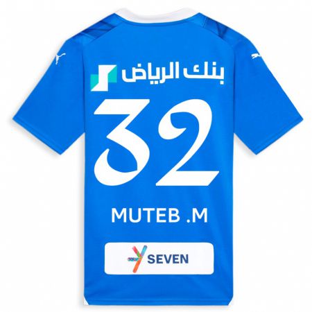Kandiny Kinder Muteb Al-Mufarrij #32 Blau Heimtrikot Trikot 2023/24 T-Shirt