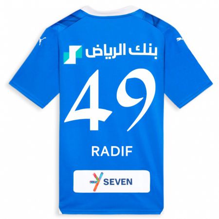 Kandiny Kinder Abdullah Radif #49 Blau Heimtrikot Trikot 2023/24 T-Shirt