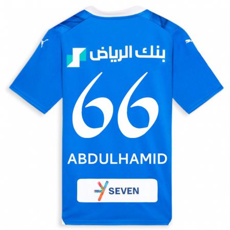Kandiny Kinder Saud Abdulhamid #66 Blau Heimtrikot Trikot 2023/24 T-Shirt