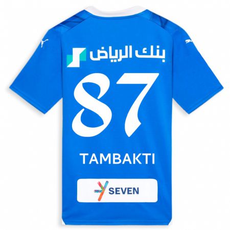 Kandiny Kinder Hassan Tambakti #87 Blau Heimtrikot Trikot 2023/24 T-Shirt