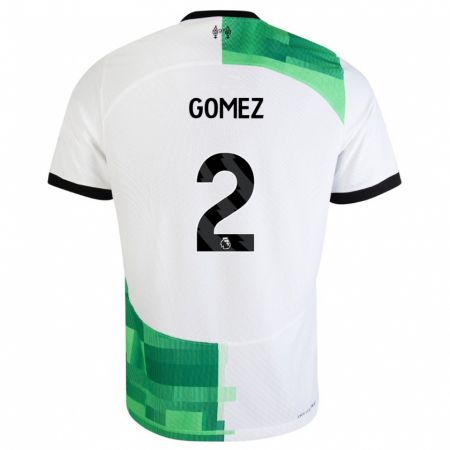 Kandiny Kinder Joe Gomez #2 Weiß Grün Auswärtstrikot Trikot 2023/24 T-Shirt