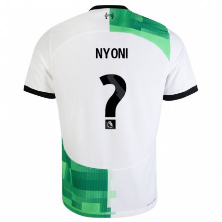 Kandiny Kinder Trey Nyoni #0 Weiß Grün Auswärtstrikot Trikot 2023/24 T-Shirt