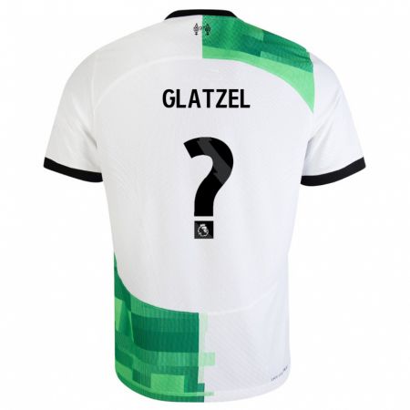 Kandiny Kinder Paul Glatzel #0 Weiß Grün Auswärtstrikot Trikot 2023/24 T-Shirt