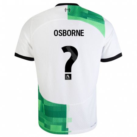 Kandiny Kinder Niall Osborne #0 Weiß Grün Auswärtstrikot Trikot 2023/24 T-Shirt