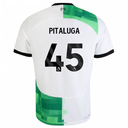 Kandiny Kinder Marcelo Pitaluga #45 Weiß Grün Auswärtstrikot Trikot 2023/24 T-Shirt