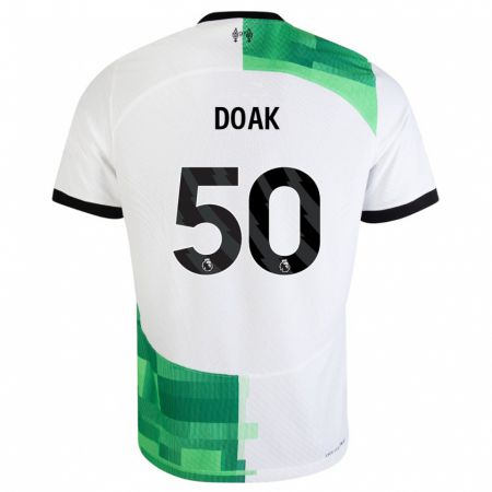 Kandiny Kinder Ben Doak #50 Weiß Grün Auswärtstrikot Trikot 2023/24 T-Shirt