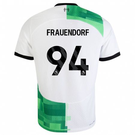 Kandiny Kinder Melkamu Frauendorf #94 Weiß Grün Auswärtstrikot Trikot 2023/24 T-Shirt