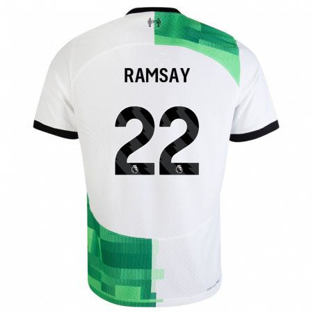 Kandiny Kinder Calvin Ramsay #22 Weiß Grün Auswärtstrikot Trikot 2023/24 T-Shirt