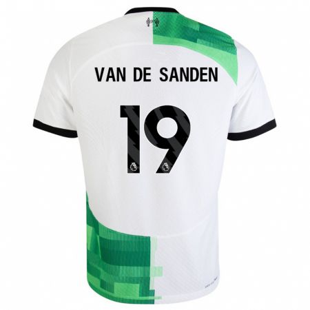 Kandiny Kinder Shanice Van De Sanden #19 Weiß Grün Auswärtstrikot Trikot 2023/24 T-Shirt