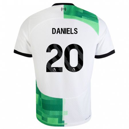 Kandiny Kinder Yana Daniels #20 Weiß Grün Auswärtstrikot Trikot 2023/24 T-Shirt