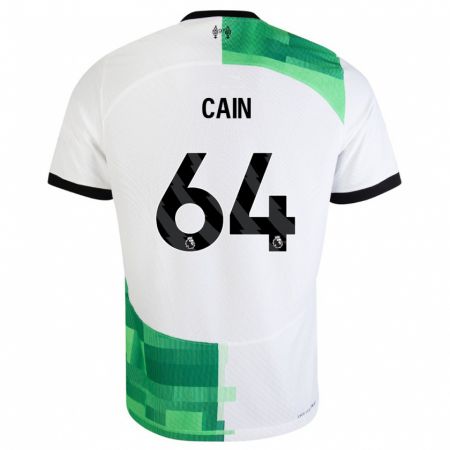 Kandiny Kinder Jake Cain #64 Weiß Grün Auswärtstrikot Trikot 2023/24 T-Shirt