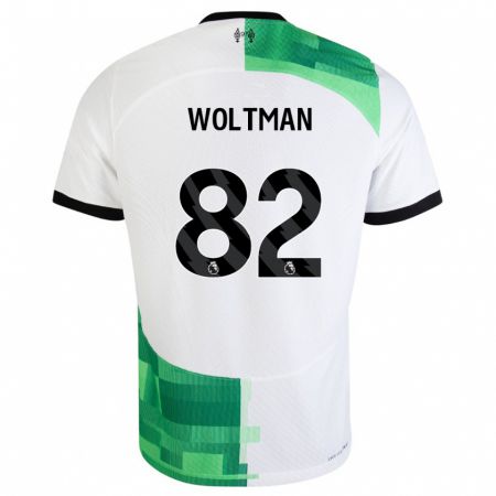 Kandiny Kinder Max Woltman #82 Weiß Grün Auswärtstrikot Trikot 2023/24 T-Shirt