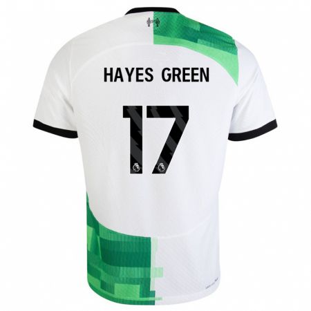Kandiny Kinder Charlie Hayes-Green #17 Weiß Grün Auswärtstrikot Trikot 2023/24 T-Shirt