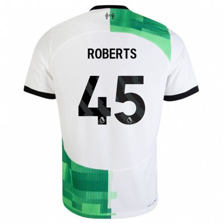 Kandiny Kinder Iwan Roberts #45 Weiß Grün Auswärtstrikot Trikot 2023/24 T-Shirt