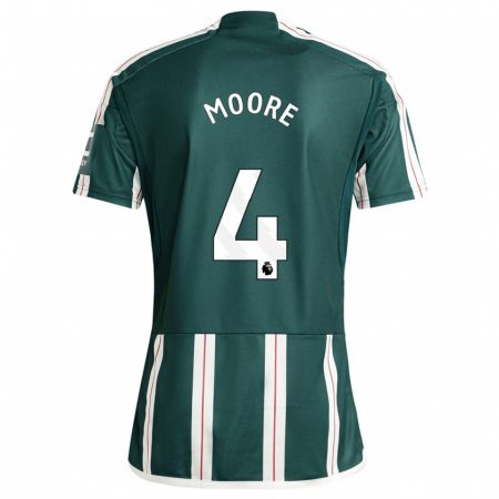 Kandiny Kinder Jade Moore #4 Dunkelgrün Auswärtstrikot Trikot 2023/24 T-Shirt