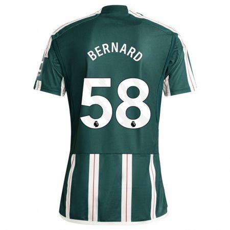 Kandiny Kinder Bernard #58 Dunkelgrün Auswärtstrikot Trikot 2023/24 T-Shirt