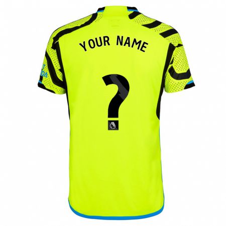 Kandiny Kinder Ihren Namen #0 Gelb Auswärtstrikot Trikot 2023/24 T-Shirt