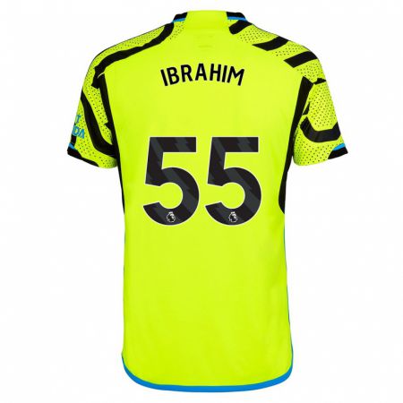Kandiny Kinder Bradley Ibrahim #55 Gelb Auswärtstrikot Trikot 2023/24 T-Shirt
