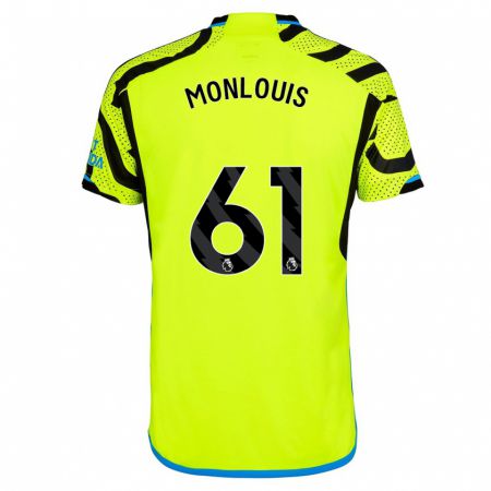 Kandiny Kinder Zane Monlouis #61 Gelb Auswärtstrikot Trikot 2023/24 T-Shirt