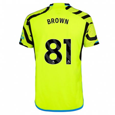 Kandiny Kinder Luis Brown #81 Gelb Auswärtstrikot Trikot 2023/24 T-Shirt