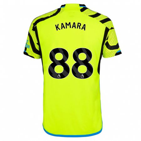 Kandiny Kinder Osman Kamara #88 Gelb Auswärtstrikot Trikot 2023/24 T-Shirt